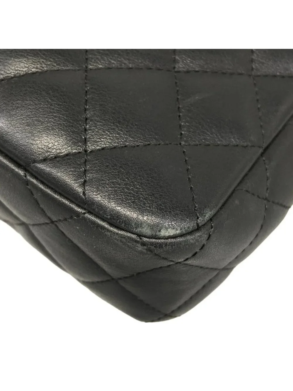Chanel Shoulder Bag Cambon Line Black Silver Lambskin